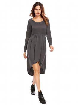 Dark Grey Long Sleeve Hooded High Low Ruched Waist Solid Casual Dress, Multicolor
Dark Grey Long Sleeve Hooded High Low Ruched Waist Solid Casual Dress, Multicolor