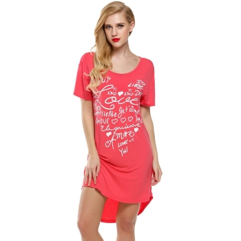 Red Ekouaer Women O-Neck Short Sleeve Letter Print Loose Nightdress Sleepwear Dresses Shapewear & Pajamas, Multicolor
Red Ekouaer Women O-Neck Short Sleeve Letter Print Loose Nightdress Sleepwear Dresses Shapewear & Pajamas, Multicolor