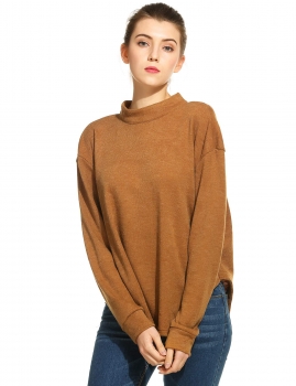 Stand Collar Long Sleeve Backless Knit Side Slit Solid Pullover Sweater, Multicolor
Stand Collar Long Sleeve Backless Knit Side Slit Solid Pullover Sweater, Multicolor