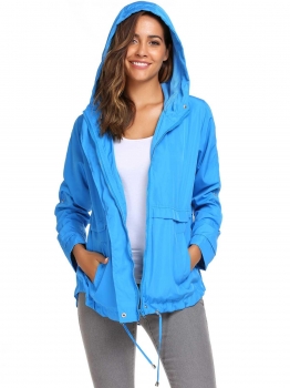 Blue Long Sleeve Drawstring Mesh Lining Solid Hooded Utility Jackets, Multicolor
Blue Long Sleeve Drawstring Mesh Lining Solid Hooded Utility Jackets, Multicolor