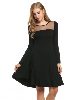 Meaneor Black Women Sheer Mesh O-Neck Long Sleeve Loose Solid Tunic Casual Dresses, Multicolor
Meaneor Black Women Sheer Mesh O-Neck Long Sleeve Loose Solid Tunic Casual Dresses, Multicolor