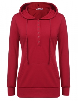 Meaneor Red V Neck Solid Pullover Hooded Half Button With Pockets Hoodies & Sweatshirts, Multicolor
Meaneor Red V Neck Solid Pullover Hooded Half Button With Pockets Hoodies & Sweatshirts, Multicolor