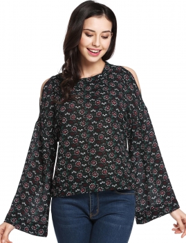 Black O-Neck Long Sleeve Print Loose Cold Shoulder Pullover Sweatshirt, Multicolor
Black O-Neck Long Sleeve Print Loose Cold Shoulder Pullover Sweatshirt, Multicolor