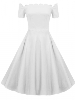 White Vintage Short Sleeve Off Shoulder Print Cocktail Party Swing Dress, Multicolor
White Vintage Short Sleeve Off Shoulder Print Cocktail Party Swing Dress, Multicolor