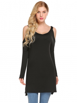 Black Women Casual Cold Shoulder Long Sleeve Solid Split Hem Sexy Blouse T-shirt Tops, Multicolor
Black Women Casual Cold Shoulder Long Sleeve Solid Split Hem Sexy Blouse T-shirt Tops, Multicolor