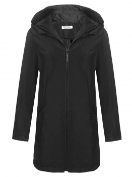 Black Women Lightweight Hooded Full Zip Casual Active Outdoor Waterproof Trench Jacket, Multicolor
Black Women Lightweight Hooded Full Zip Casual Active Outdoor Waterproof Trench Jacket, Multicolor