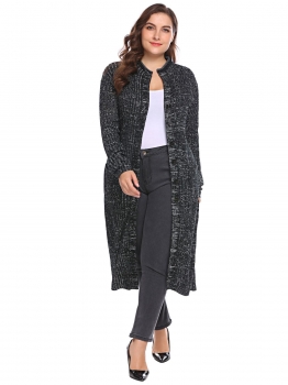 Black Women Plus Size Casual Long Sleeve Button Down Rib Knit Cardigan Sweater, Multicolor
Black Women Plus Size Casual Long Sleeve Button Down Rib Knit Cardigan Sweater, Multicolor