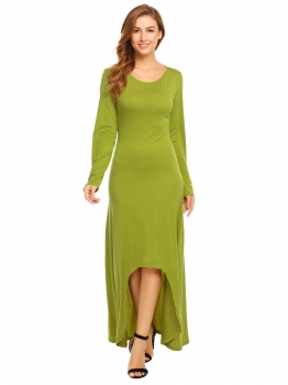 Army green Women Casual O-Neck Long Sleeve Solid Asymmetrical Hem Slim Bodycon Sexy Dress, Multicolor
Army green Women Casual O-Neck Long Sleeve Solid Asymmetrical Hem Slim Bodycon Sexy Dress, Multicolor