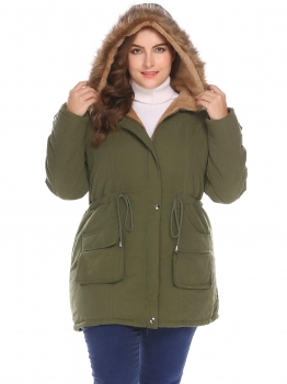 Army green Women Warm Faux Fur Hooded Drawstring Fleece Lined Quilted Military Parka Coat Plus, Multicolor
Army green Women Warm Faux Fur Hooded Drawstring Fleece Lined Quilted Military Parka Coat Plus, Multicolor