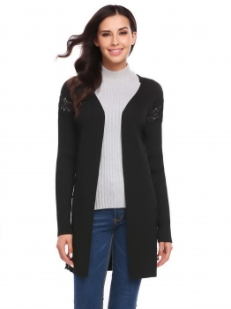 Black Women Casual Front Open V-Neck Long Sleeve Patchwork Knitted Cardigan, Multicolor
Black Women Casual Front Open V-Neck Long Sleeve Patchwork Knitted Cardigan, Multicolor