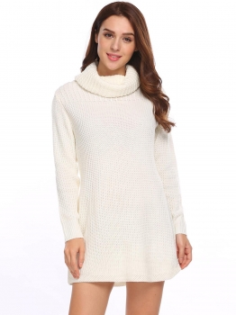 Beige Women Fall Winter Casual Turtle Neck Long Sleeve Solid Pullover Warm Sweater, Multicolor
Beige Women Fall Winter Casual Turtle Neck Long Sleeve Solid Pullover Warm Sweater, Multicolor