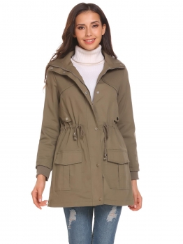 Army green Women Casual Detachable Hooded Military Jacket Solid Zip Up Outwear, Multicolor
Army green Women Casual Detachable Hooded Military Jacket Solid Zip Up Outwear, Multicolor
