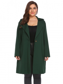 Army green Women Notch Lapel Long Sleeve One Button Casual Trench Coat w" Belt Plus Size, Multicolor
Army green Women Notch Lapel Long Sleeve One Button Casual Trench Coat w" Belt Plus Size, Multicolor
