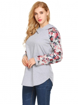 Light gray Women Casual Hooded Long Sleeve Prints Patchwork Loose Pullover Hoodie, Multicolor
Light gray Women Casual Hooded Long Sleeve Prints Patchwork Loose Pullover Hoodie, Multicolor