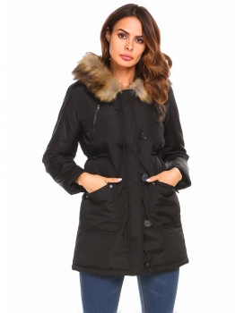 Black Women Detachable Faux Fur Hooded Drawstring Waist Casual Long Quilted Parka Coat, Multicolor
Black Women Detachable Faux Fur Hooded Drawstring Waist Casual Long Quilted Parka Coat, Multicolor