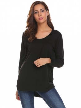 Black Women Casual Hooded with Drawstring Long Sleeve Solid Pullover Hoodie, Multicolor
Black Women Casual Hooded with Drawstring Long Sleeve Solid Pullover Hoodie, Multicolor