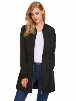 Black Women Casual Stand Collar Long Sleeve Thread Cuffs Waist Drawstring Patchwork Zipper Windbreaker, Multicolor
Black Women Casual Stand Collar Long Sleeve Thread Cuffs Waist Drawstring Patchwork Zipper Windbreaker, Multicolor