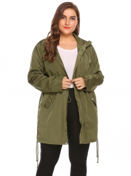 Army green Women Lightweight Hooded Zip Up Drawstring Raincoat Outdoor Waterproof Coat Plus, Multicolor
Army green Women Lightweight Hooded Zip Up Drawstring Raincoat Outdoor Waterproof Coat Plus, Multicolor