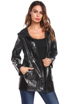 Black Women Casual Hooded Long Sleeve Solid Zipper Button Pocket Raincoat Outwear, Multicolor
Black Women Casual Hooded Long Sleeve Solid Zipper Button Pocket Raincoat Outwear, Multicolor