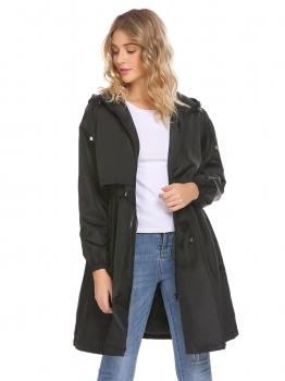 Black Women Casual Hooded Long Sleeve Zipper Lightweight Slim Waist Coats, Multicolor
Black Women Casual Hooded Long Sleeve Zipper Lightweight Slim Waist Coats, Multicolor