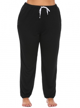 Black Women Drawstring Waist Solid Casual Lounge Pajama Pants Plus Size, Multicolor
Black Women Drawstring Waist Solid Casual Lounge Pajama Pants Plus Size, Multicolor