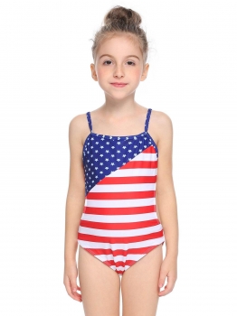 Blue Spaghetti Strap Backless Sleeveless Striped Star One Piece Swimsuit, Multicolor
Blue Spaghetti Strap Backless Sleeveless Striped Star One Piece Swimsuit, Multicolor