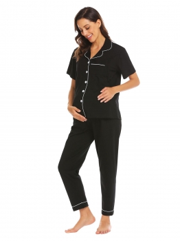 Black Women Long Sleeve Maternity Nursing Breastfeeding Sleepwear Pajamas Set, Multicolor
Black Women Long Sleeve Maternity Nursing Breastfeeding Sleepwear Pajamas Set, Multicolor