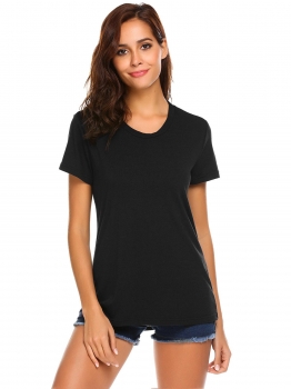 Black Women Fashion O-Neck Short Sleeve Back Hollow Out Casual T-Shirt Top, Multicolor
Black Women Fashion O-Neck Short Sleeve Back Hollow Out Casual T-Shirt Top, Multicolor