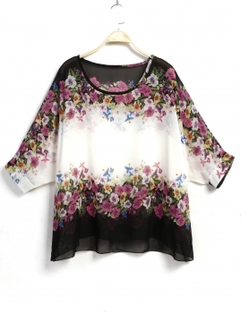 Bohemian Style Women Oversized Dolman Sleeve Floral Chiffon Tops Blouse, Multicolor
Bohemian Style Women Oversized Dolman Sleeve Floral Chiffon Tops Blouse, Multicolor