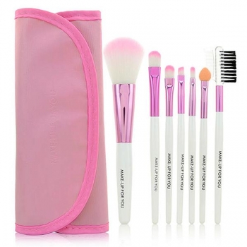 Pink 7pcs Professional Wool Cosmetic Makeup Brush Set Kit Tools with Case, Multicolor
Pink 7pcs Professional Wool Cosmetic Makeup Brush Set Kit Tools with Case, Multicolor