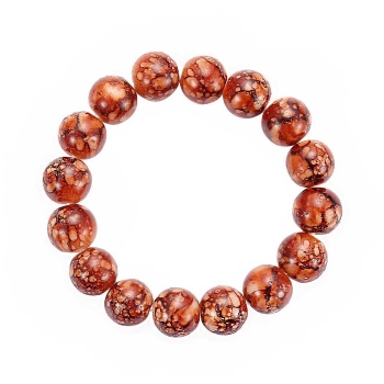 

Handmade Beaded Bracelets Elastic Stretch Glass Beads Charm Bracelets Jewelry, Light brown