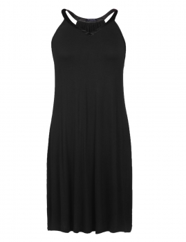 

Black Women Sexy Summer Sleepwear V-Neck Sleeveless Home Slip Night Dress, Multicolor