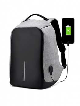 

Black Nylon Anti-theft Backpack Bobby Best Laptop Bag With USB Charger For Men Women