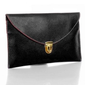 

Metal Hasp Chain Envelope Clutch Bag, Multicolor