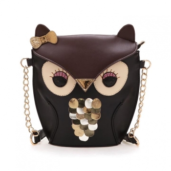 

Splicing Color Owl Pattern Crossbody Bag