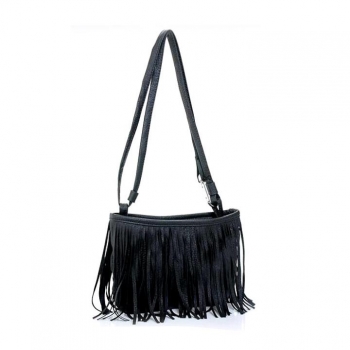 

Solid Tassel Shoulder Bag, Multicolor