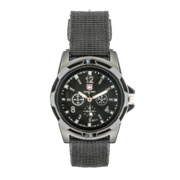 

Cool Military Army Bomber Pilot Canvas Strap Sports Quartz Watch Black