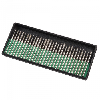 

30PCS"Set Diamond Burrs F. Dremel Rotary DIY Tool Drill Bit Kit Ceramics Glass