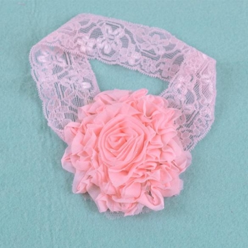 

Light pink Solid Lace Flower Kids Girls Princess Hair Band, Multicolor