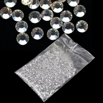 

20000pcs 1.5mm Clear Round Rhinestones Hard Case Nail Art Tips Acrylic UV Gel