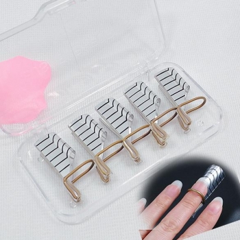 

5Pcs Reusable Nail Forms UV Gel Acrylic French Tips Nail Art