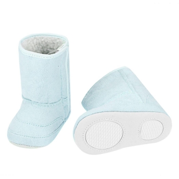 

Blue Baby Fleece Casual Solid Anti-Skid Soft Warm Short Snow Boot, Multicolor