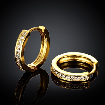 

Fashion zircon 18K gold plating earrings