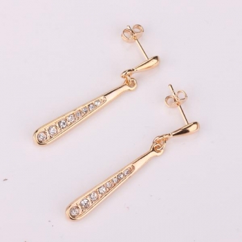 

Romantic Rose Gold Plated Water Drop Shape Earrings