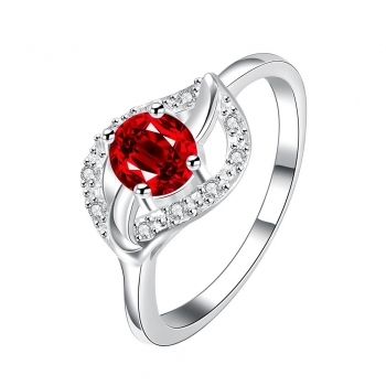

A Romantic Silver Plated Round Shape Party Fashion Rings, Multicolor