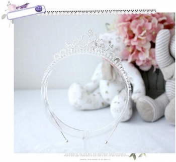 

Rhinestone Princess Crown Headband Cute Girls Hair Accessories