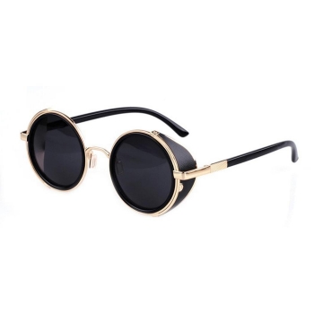 

1950s Retro Steampunk Round Glasses Sunglasses, Multicolor