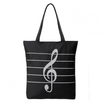 

Portable Musical Symbol Canvas Shoulder Bag, Multicolor