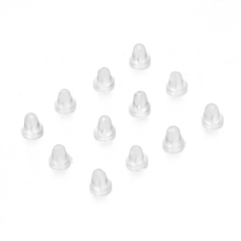 

100pcs Rubber Earring Backs Sleeves Holders Stoppers Nuts Silicone