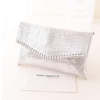 

New Women Ladies Synthetic Leather Clutch Bag Glossy Patent Leather Party OL Envelope Bag, Multicolor